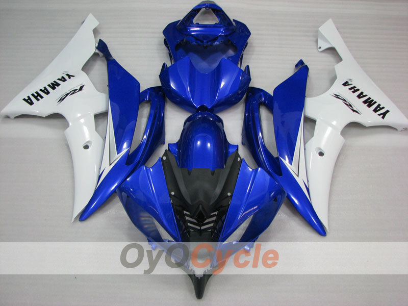 Kit de carénage injecté pour YZF-R6 08-16 - Bleu, Blanc - Style d'origine #OYO87905954