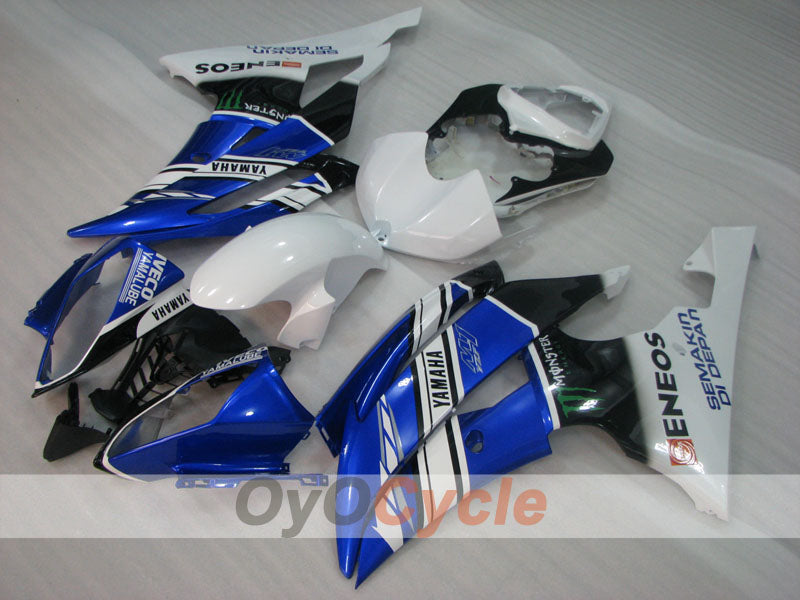 Kit de carénage à injection pour YZF-R6 08-16 - Bleu, Blanc, Noir - Monster #OYO87905956