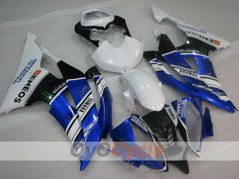 Kit de carénage à injection pour YZF-R6 08-16 - Bleu, Blanc, Noir - Monster #OYO87905956
