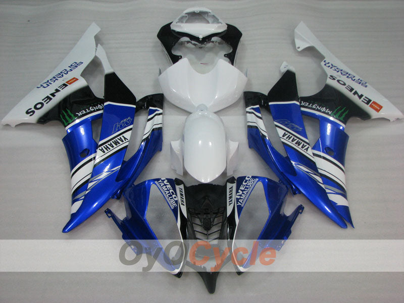 Kit de carénage à injection pour YZF-R6 08-16 - Bleu, Blanc, Noir - Monster #OYO87905956
