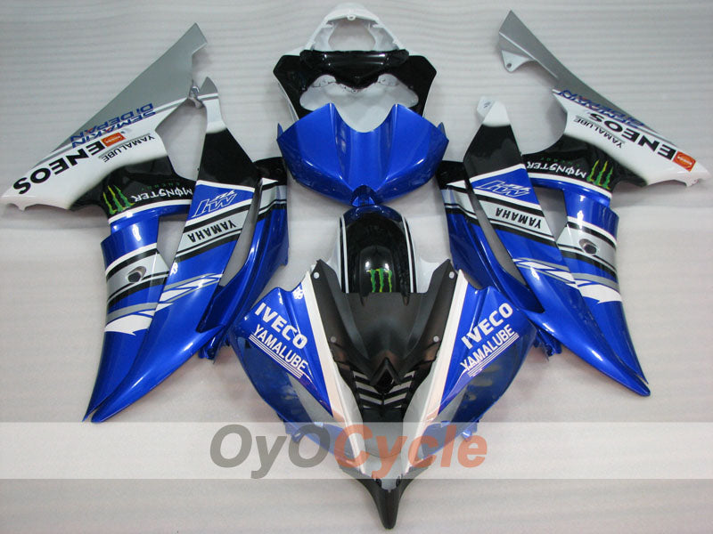Kit de carénage à injection pour YZF-R6 08-16 - Bleu, Blanc, Noir - Monster #OYO87905957