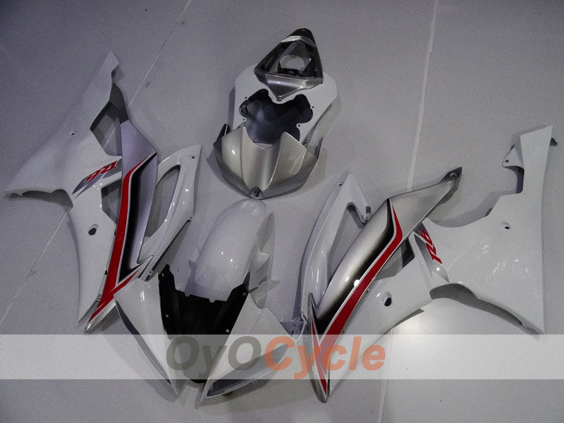 Kit de carénage à injection pour YZF-R6 08-16 - Blanc, Argent - Style d'origine #OYO87905959