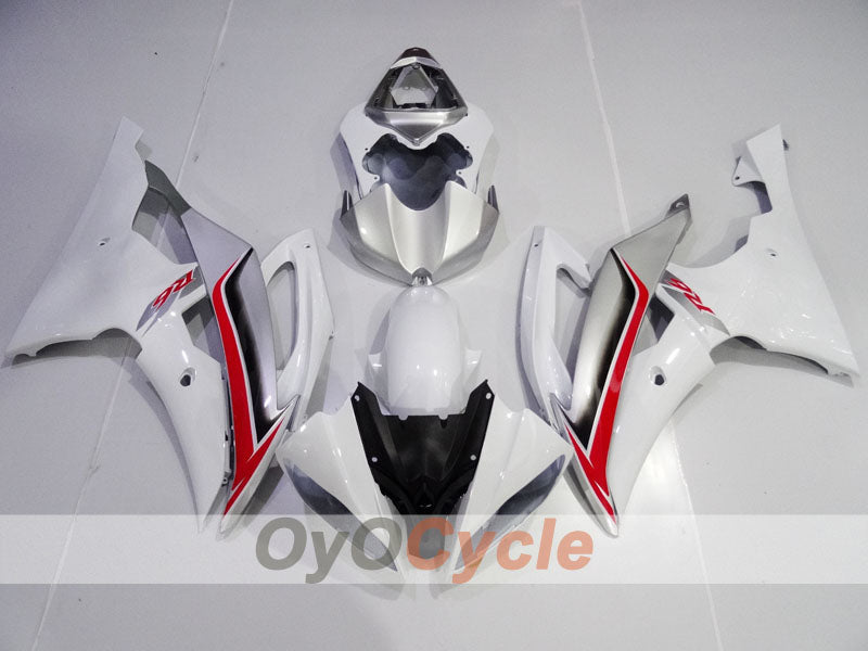 Kit de carénage à injection pour YZF-R6 08-16 - Blanc, Argent - Style d'origine #OYO87905959
