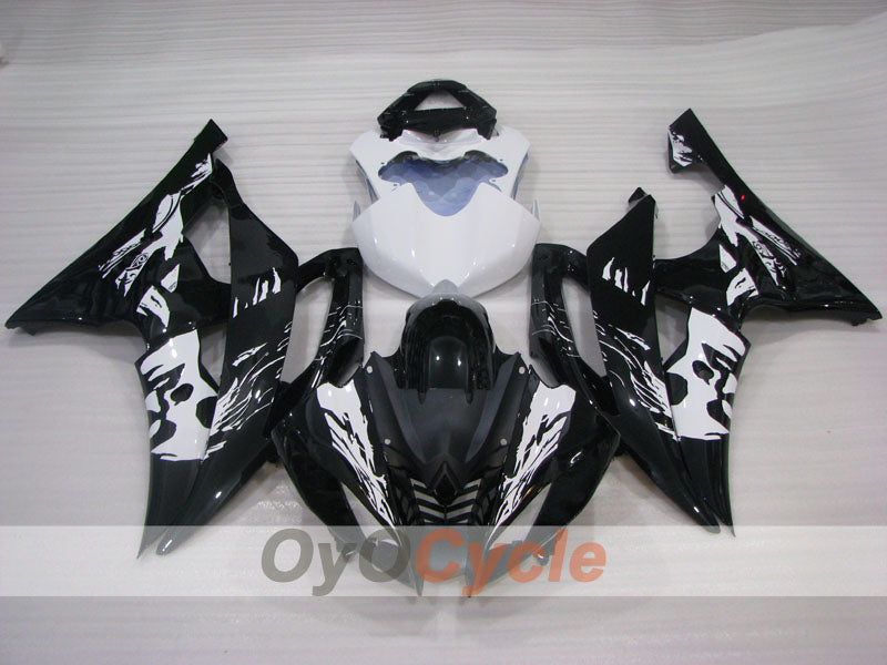 Kit de carénage à injection pour YZF-R6 08-16 - Blanc, Noir - Personnalisé #OYO87905960