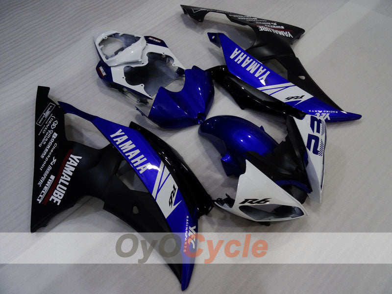 Kit de carénage à injection pour YZF-R6 08-16 - Bleu, Blanc, Noir - Style d'origine #OYO87905962