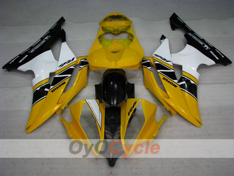 Kit de carénages à injection pour YZF-R6 08-16 - Jaune, Noir - Style usine #OYO87905969