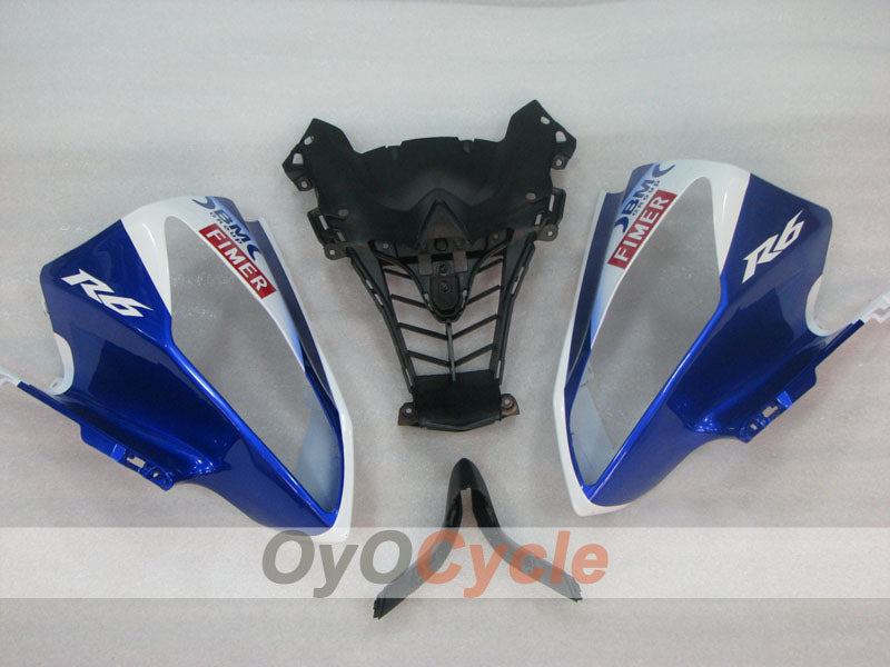 Kit de carénages à injection pour YZF-R6 08-16 - Bleu, Blanc - Sterilgarda #OYO87905972
