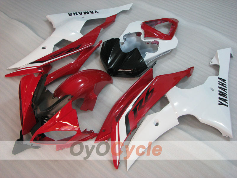 Kit de carénages à injection pour YZF-R6 08-16 - Rouge, Blanc - Style usine #OYO87905974