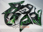 Kit de carénages à injection pour YZF-R6 98-02 - Vert, Noir - Flamme #OYO87905977