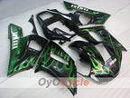 Kit de carénages à injection pour YZF-R6 98-02 - Vert, Noir - Flamme #OYO87905977