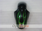Kit de carénages à injection pour YZF-R6 98-02 - Vert, Noir - Flamme #OYO87905977