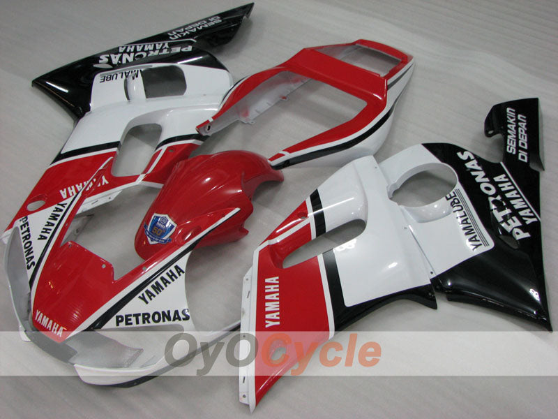 Kit de carénages à injection pour YZF-R6 98-02 - Rouge, Blanc, Noir - PETRONAS #OYO87905979