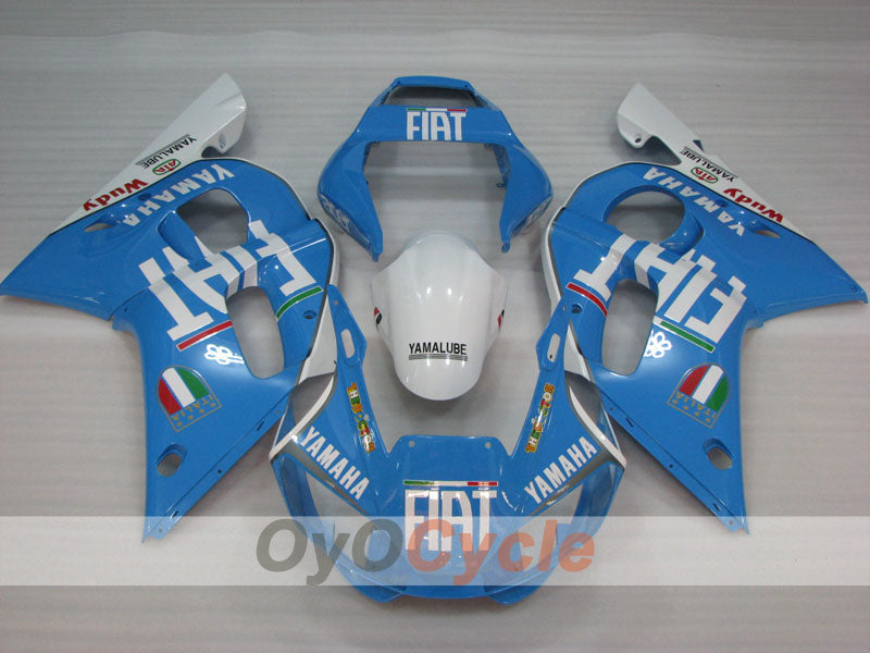 Kit de carénage à injection pour YZF-R6 98-02 - Bleu, Blanc - FIAT #OYO87905980