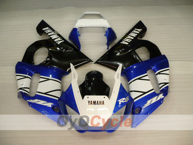 Kit de carénage à injection pour YZF-R6 98-02 - Bleu, Blanc, Noir - Style d'origine #OYO87905983