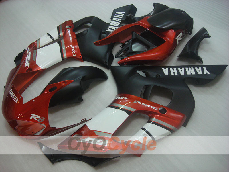 Kit de carénage à injection pour YZF-R6 98-02 - Rouge, Blanc, Noir - Style d'origine #OYO87905986