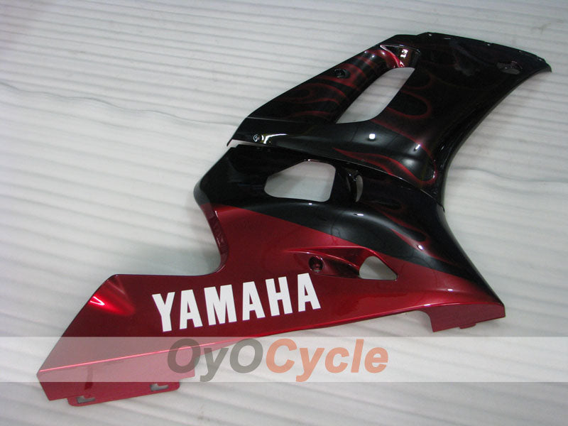 Kit de carénage à injection pour YZF-R6 98-02 - Rouge, Noir - Flammes #OYO87905987