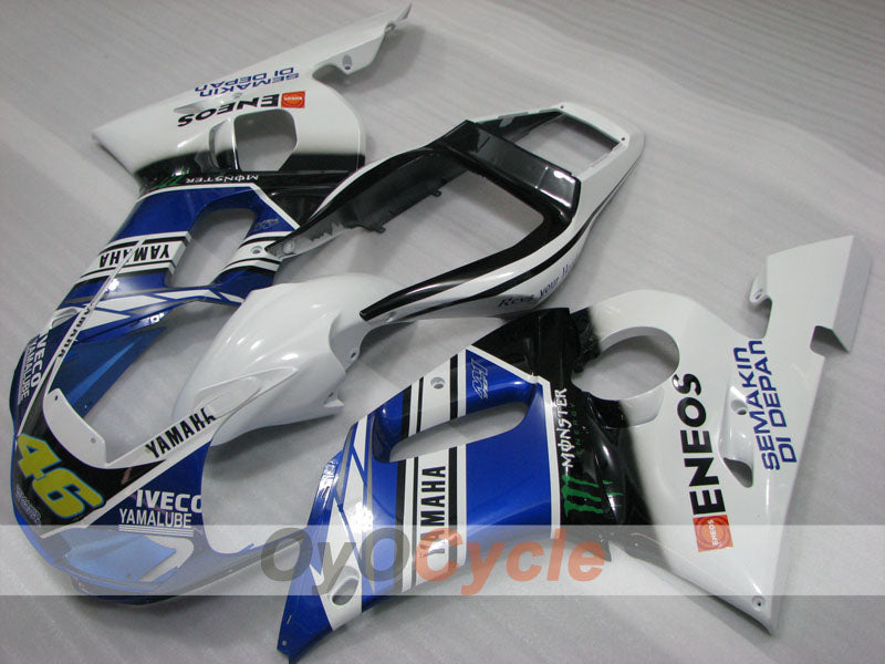 Kit de carénage à injection pour YZF-R6 98-02 - Bleu, Blanc, Noir - Monster #OYO87905989