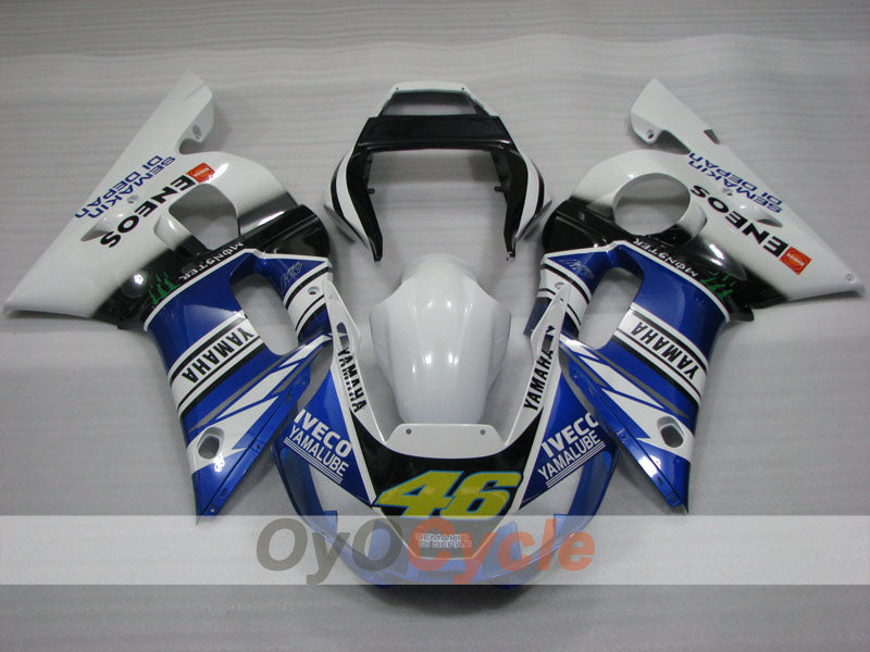 Kit de carénage à injection pour YZF-R6 98-02 - Bleu, Blanc, Noir - Monster #OYO87905989