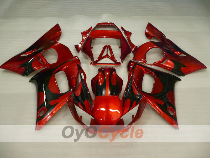 Kit de carénage à injection pour YZF-R6 98-02 - Rouge, Noir - Style d'origine #OYO87905991