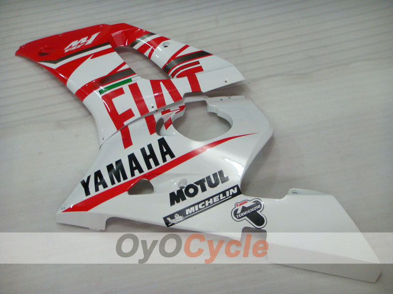 Kit de carénage injecté pour YZF-R6 98-02 - Rouge, blanc - FIAT #OYO87905993