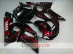 Kit de carénage injecté pour YZF-R6 98-02 - Rouge, noir - Flamme #OYO87905994