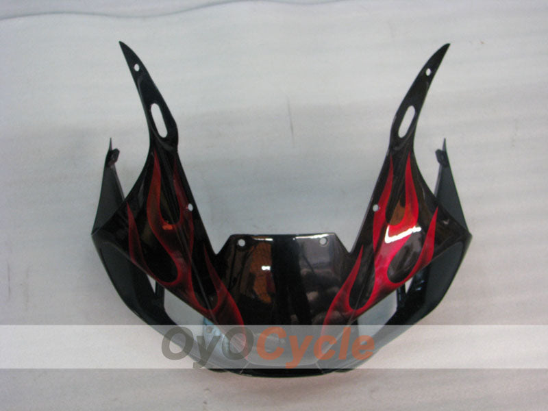 Kit de carénage injecté pour YZF-R6 98-02 - Rouge, noir - Flamme #OYO87905995