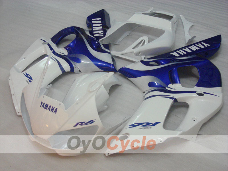 Kit de carénage injecté pour YZF-R6 98-02 - Bleu, blanc - Style d'usine #OYO87905998