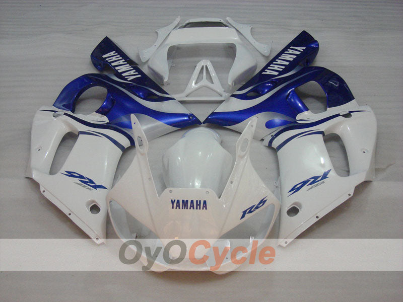 Kit de carénage injecté pour YZF-R6 98-02 - Bleu, blanc - Style d'usine #OYO87905998