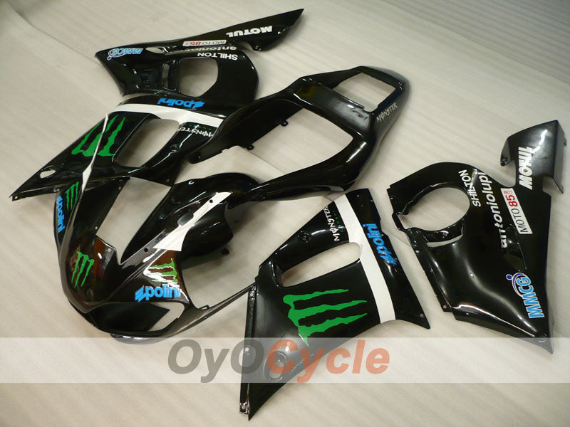 Kit de carénage injecté pour YZF-R6 98-02 - Noir - Monster #OYO87906000
