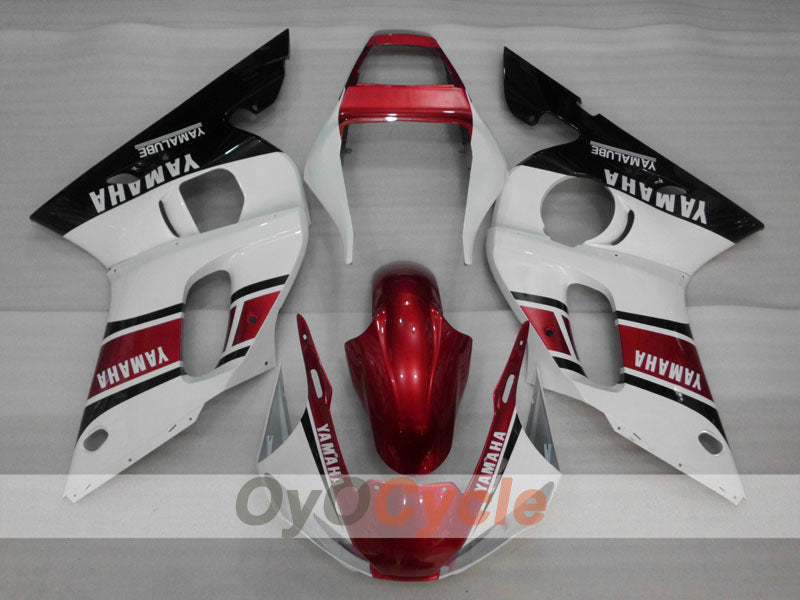 Kit de carénage injecté pour YZF-R6 98-02 - Rouge, Blanc, Noir - Style d'usine #OYO87906005