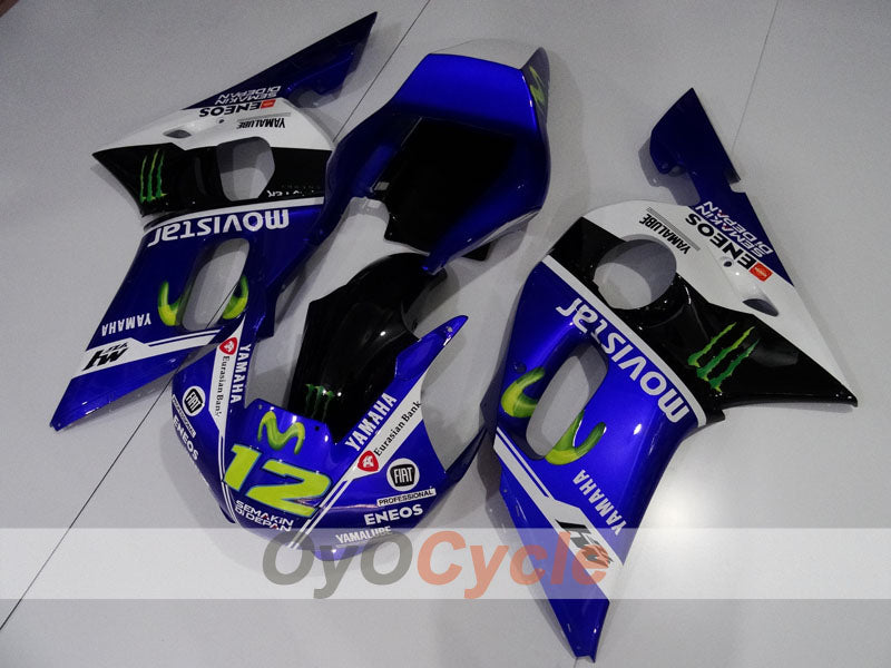 Kit de carénage injecté pour YZF-R6 98-02 - Bleu, Blanc, Noir - Monster #OYO87906006 Image secondaire du produit