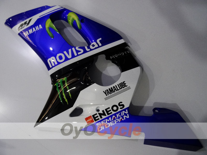 Kit de carénage injecté pour YZF-R6 98-02 - Bleu, Blanc, Noir - Monster #OYO87906006