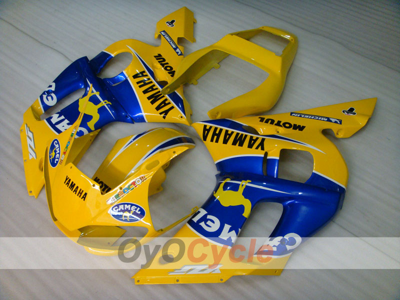 Kit de carénage injecté pour YZF-R6 98-02 - Jaune, Bleu - Camel, MOTUL #OYO87906007