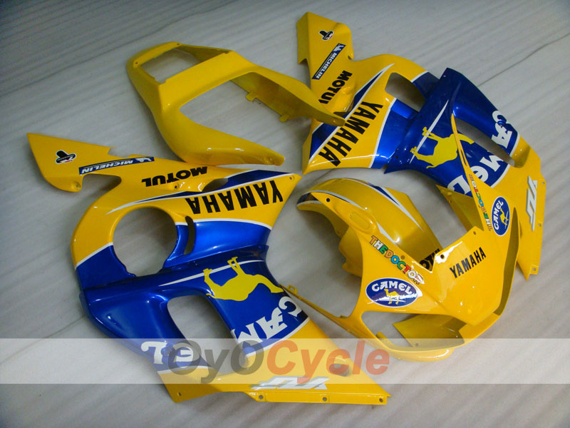 Kit de carénage injecté pour YZF-R6 98-02 - Jaune, Bleu - Camel, MOTUL #OYO87906007