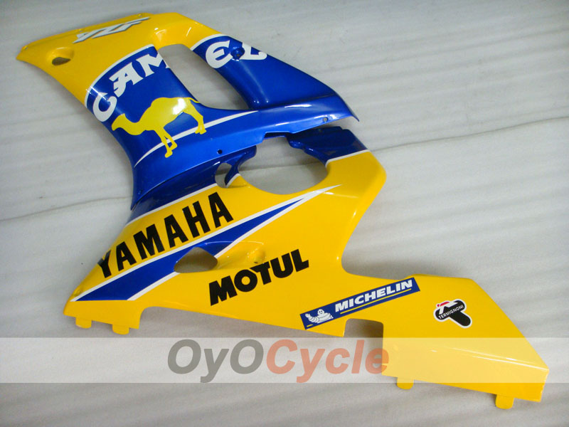 Kit de carénage injecté pour YZF-R6 98-02 - Jaune, Bleu - Camel, MOTUL #OYO87906007