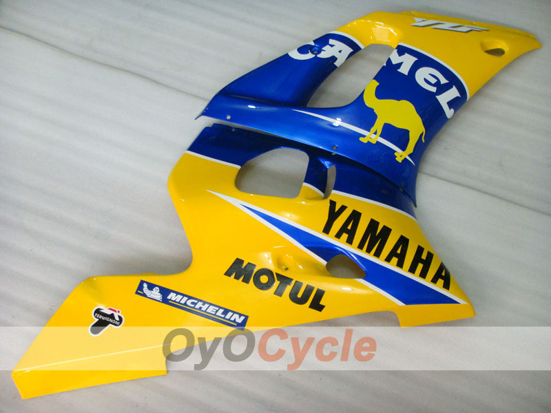 Kit de carénage injecté pour YZF-R6 98-02 - Jaune, Bleu - Camel, MOTUL #OYO87906007
