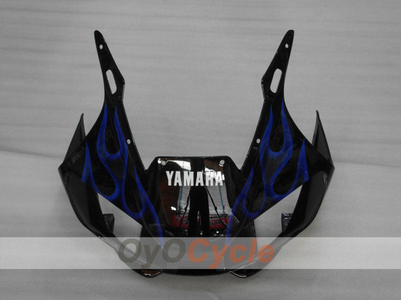 Kit de carénage injecté pour YZF-R6 98-02 - Bleu, Noir - Flamme #OYO87906008