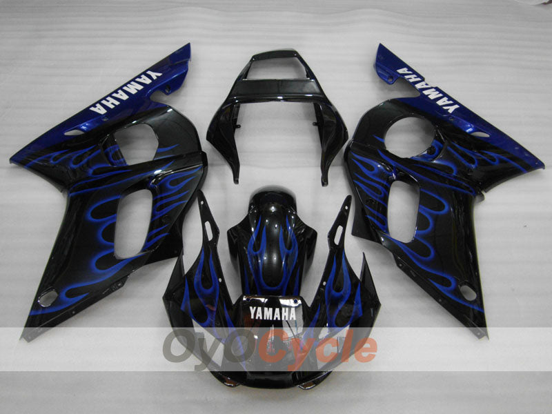 Kit de carénage injecté pour YZF-R6 98-02 - Bleu, Noir - Flamme #OYO87906008 Image secondaire du produit