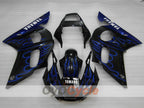 Kit de carénage injecté pour YZF-R6 98-02 - Bleu, Noir - Flamme #OYO87906008