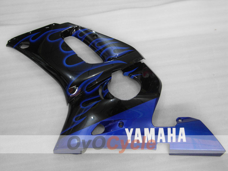 Kit de carénage injecté pour YZF-R6 98-02 - Bleu, Noir - Flamme #OYO87906008