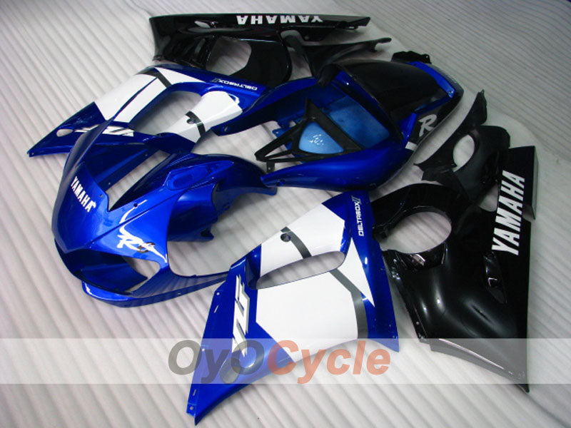 Kit de carénage injecté pour YZF-R6 98-02 - Bleu, Noir - Style d'usine #OYO87906009