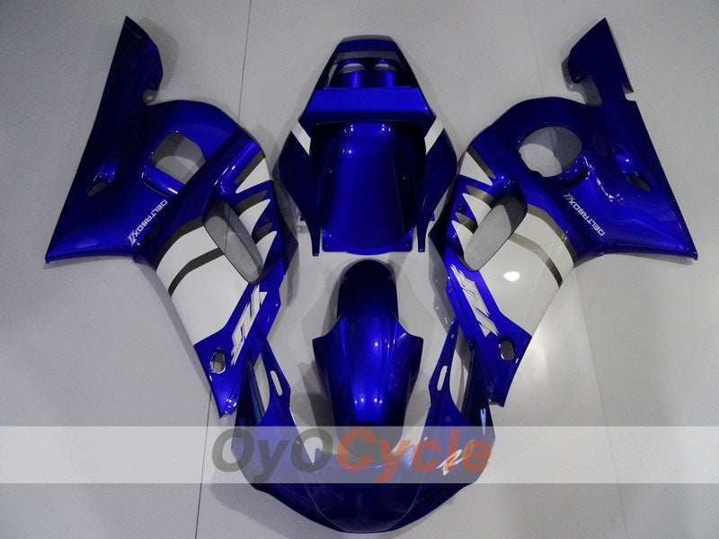 Kit de carénage injecté pour YZF-R6 98-02 - Bleu, Noir - Style d'usine #OYO87906011