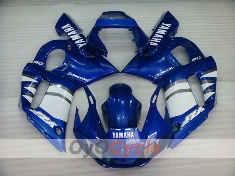 Kit de carénage injecté pour YZF-R6 98-02 - Bleu, Blanc - Style d'usine #OYO87906012
