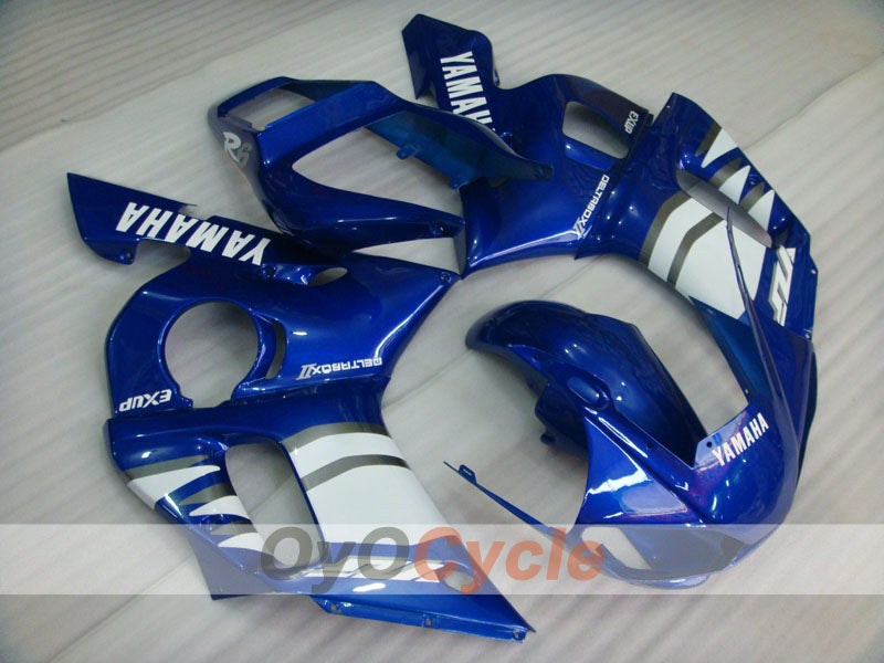Kit de carénage injecté pour YZF-R6 98-02 - Bleu, Blanc - Style d'usine #OYO87906012