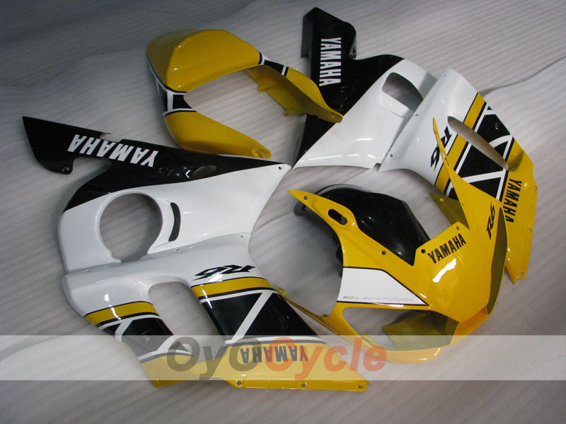 Kit de carénage injecté pour YZF-R6 98-02 - Jaune, Blanc - Style d'usine #OYO87906013