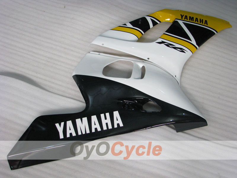 Kit de carénage injecté pour YZF-R6 98-02 - Jaune, Blanc - Style d'usine #OYO87906013