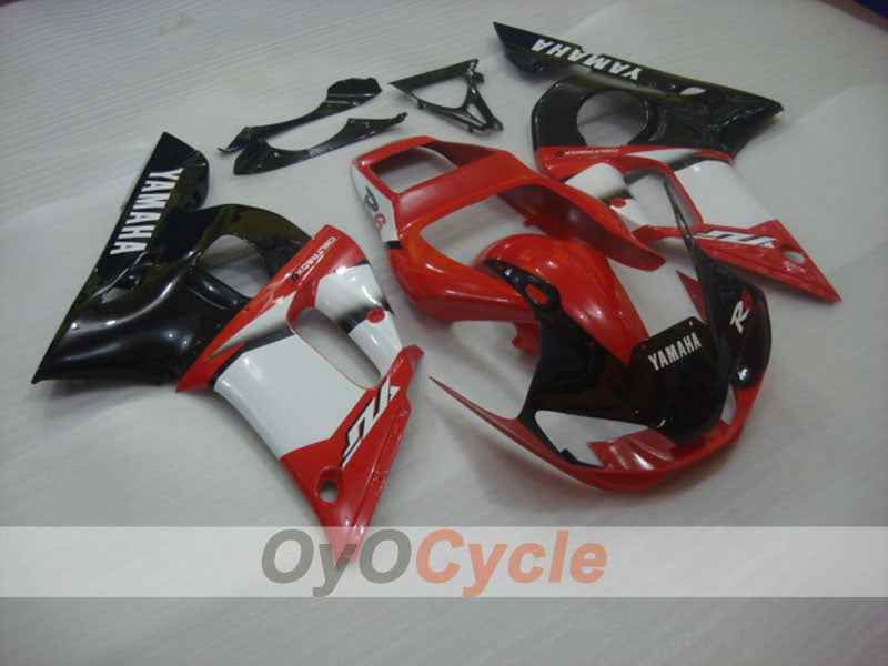 Kit de carénage injecté pour YZF-R6 98-02 - Rouge, Noir - Style d'usine #OYO87906014