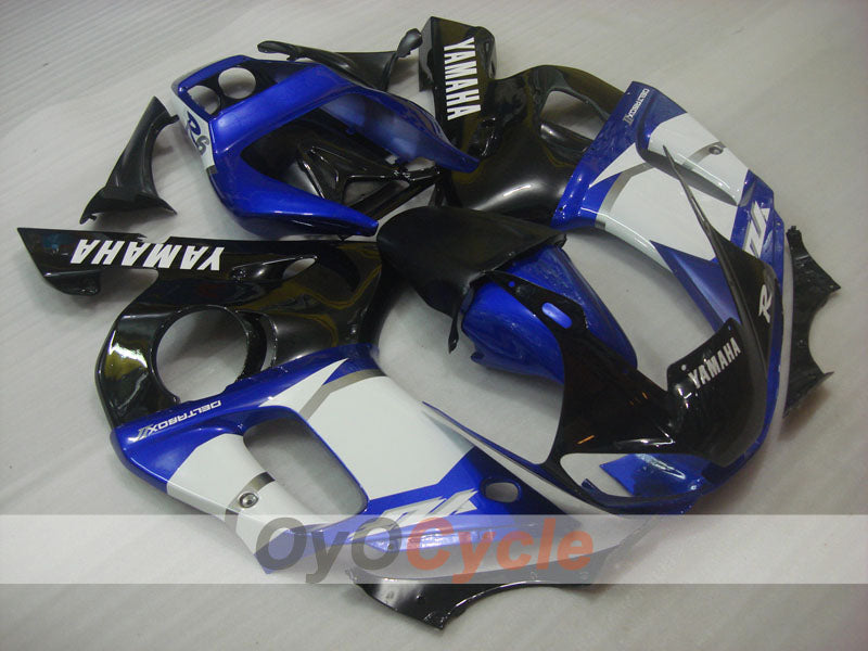 Kit de carénage injecté pour YZF-R6 98-02 - Bleu, Noir - Style d'usine #OYO87906015