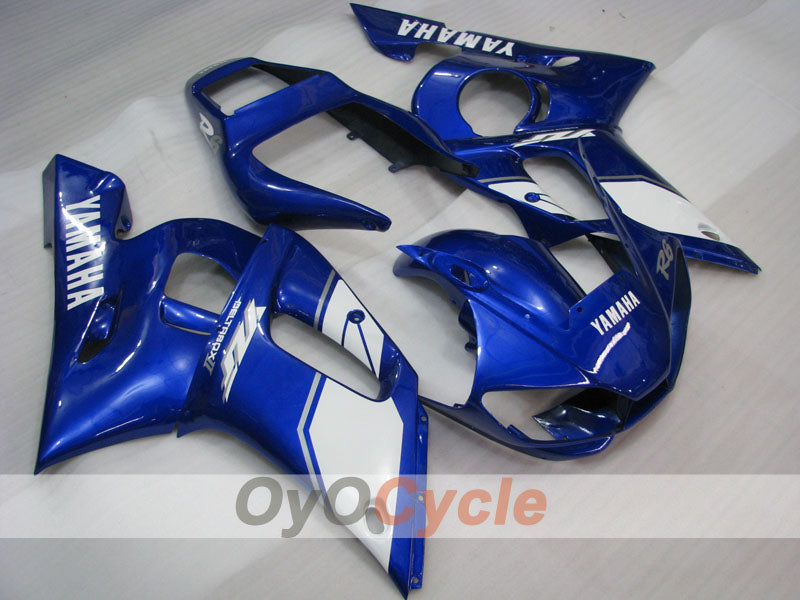 Kit de carénages à injection pour YZF-R6 98-02 - Bleu, Blanc - Style d'origine #OYO87906017
