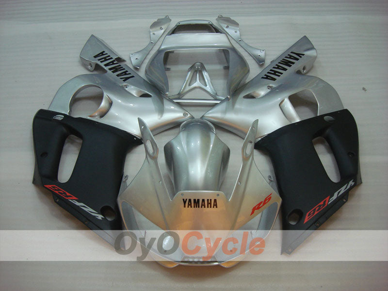 Kit de carénages à injection pour YZF-R6 98-02 - Noir, Argent, Mat - Style d'origine #OYO87906019